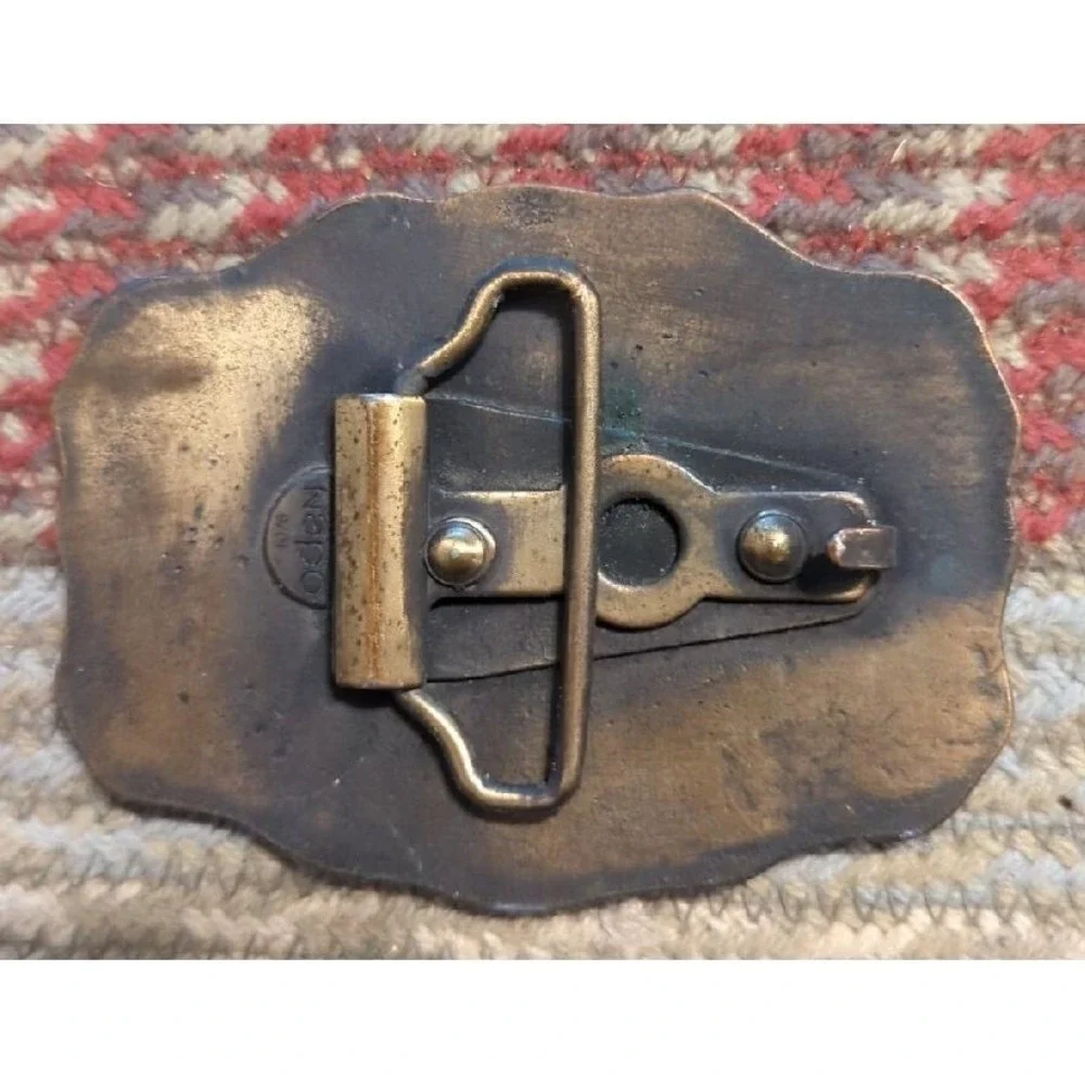 VINTAGE GEORGE BRASS‎ Bronze BELT BUCKLE COLLECTIBLE